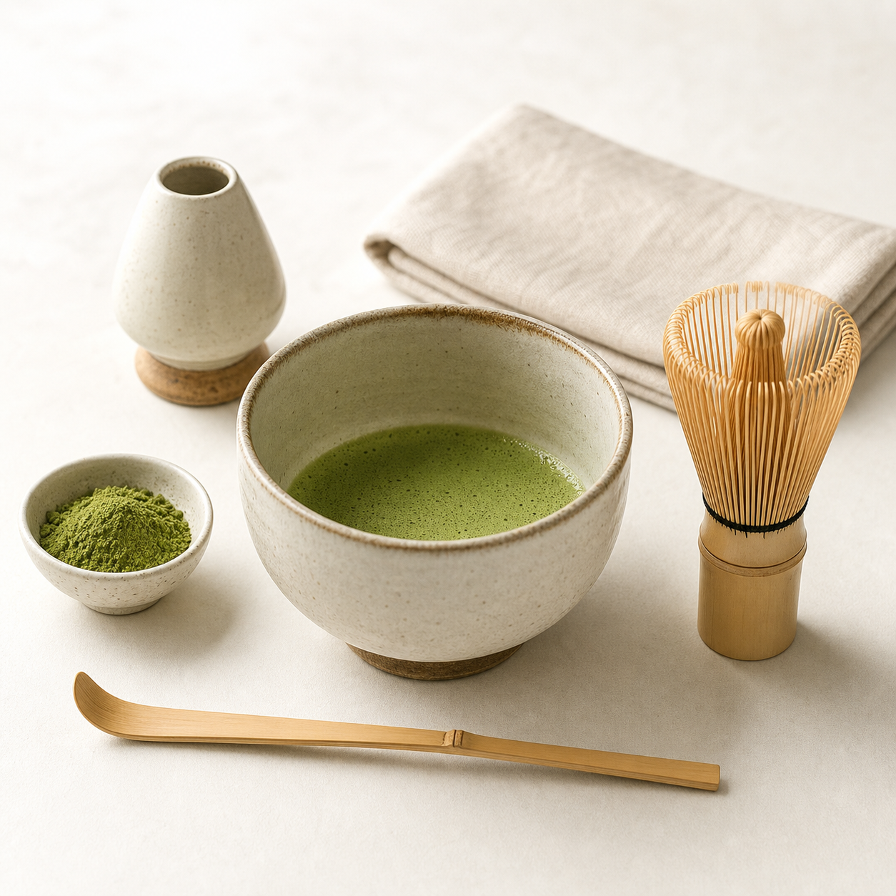 Matcha tea ceremony tools